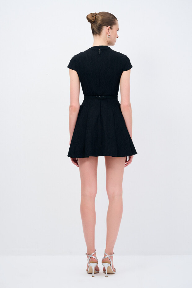 Night Zoom Dantelli Mini Elbise - 5