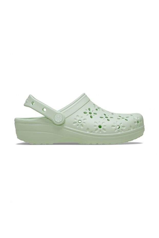 Green Classic Floral Cut Out Clog