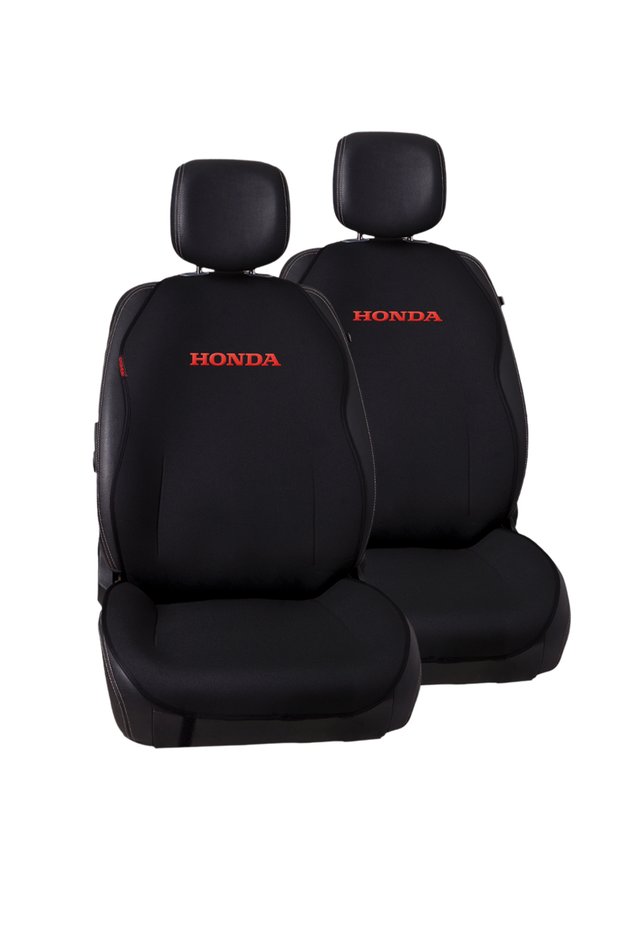 Red Honda Embroidered Jacquard Woven Auto Cushion and Comfort Set