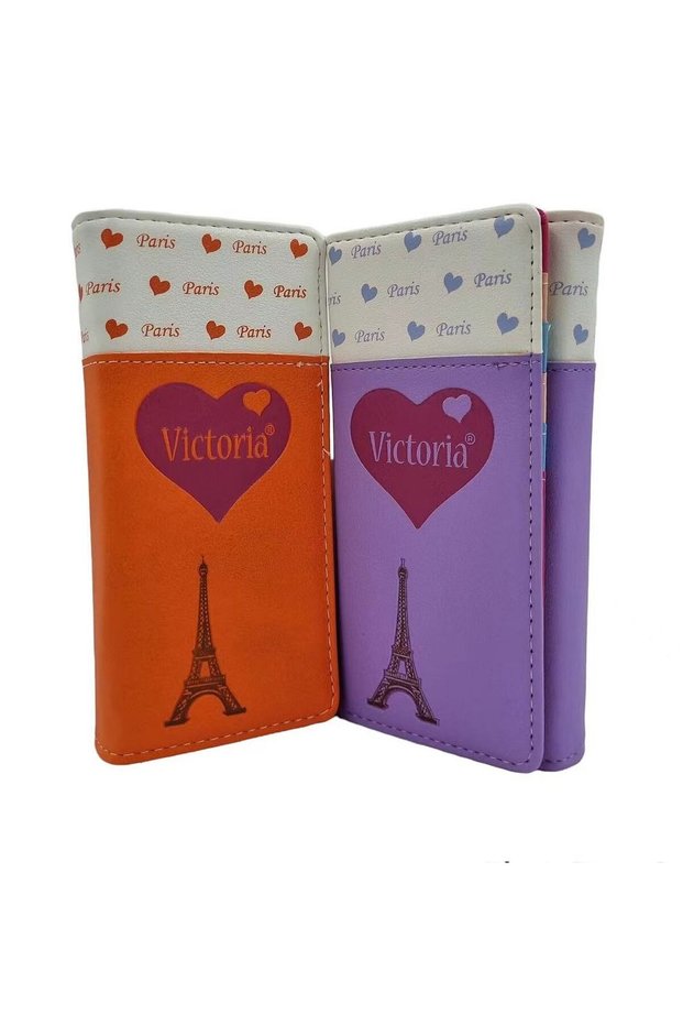 Set 2pcs Victoria Ladies Credit Card Trifold Clutch Wallet