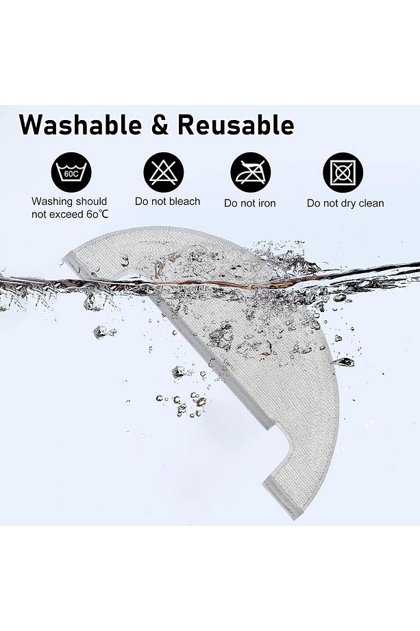 Xiaomi Mi Robot Vacuum Mop 2 ULTRA ve Dreame Bot D10+Plus Uyumlu Filtre,Fırça,Mop Paspas Set-7 Parça - 5