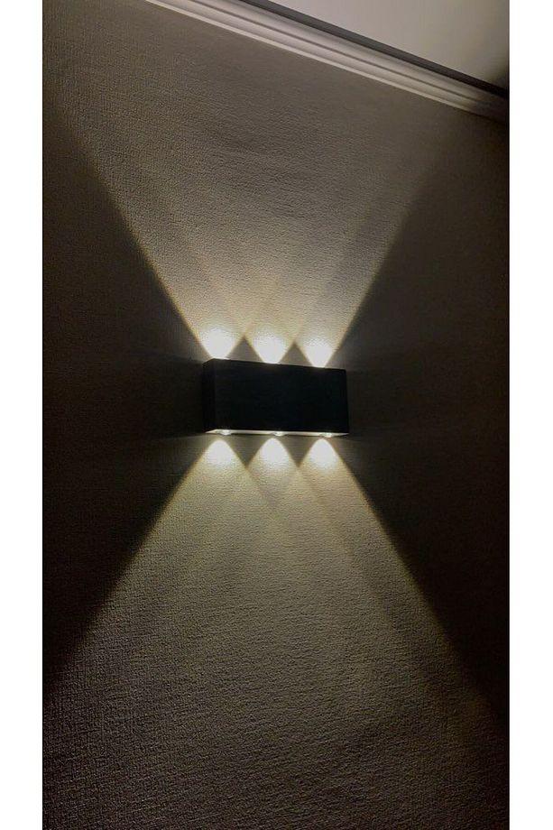 Elektrikle Çalışır, 12 Watt 3000 Kelvin Ledli, İç ve Dış Mekan Aplik, Yüksek Işık Güçlü Led Aplik - 6