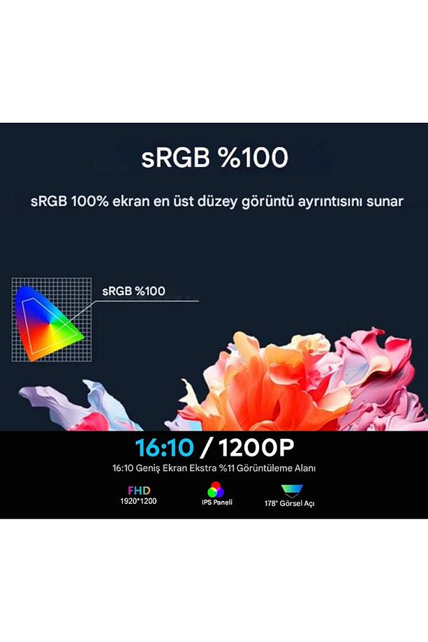 14″ Üçlü Taşınabilir Monitör Çoklu Ekran 1200p Notebook Monitör - 4