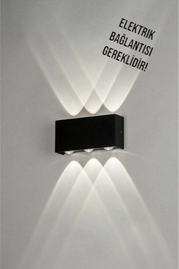 Elektrikle Çalışır, 12 Watt 3000 Kelvin Ledli, İç ve Dış Mekan Aplik, Yüksek Işık Güçlü Led Aplik - 2