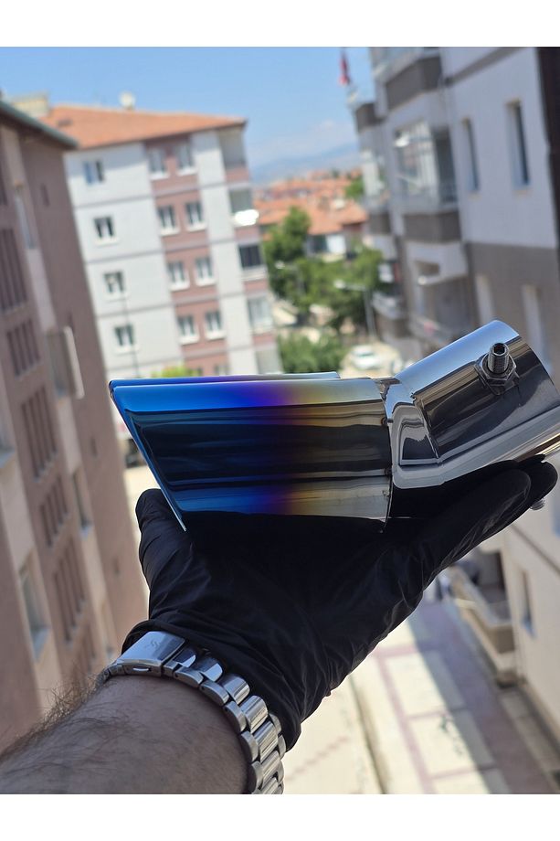 Yanık Egzoz Ucu Çift Çıkış Eğik Kafa - 2