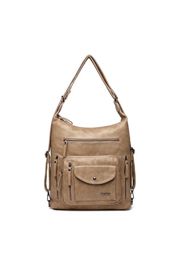 Washed Leather Both Back and Shoulder Women's Bag 21-K Barcelona 1580-7
