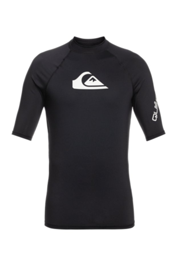 All Time Uv Protection Short Sleeve Children's Swimsuit Eqbwr03212-Black
