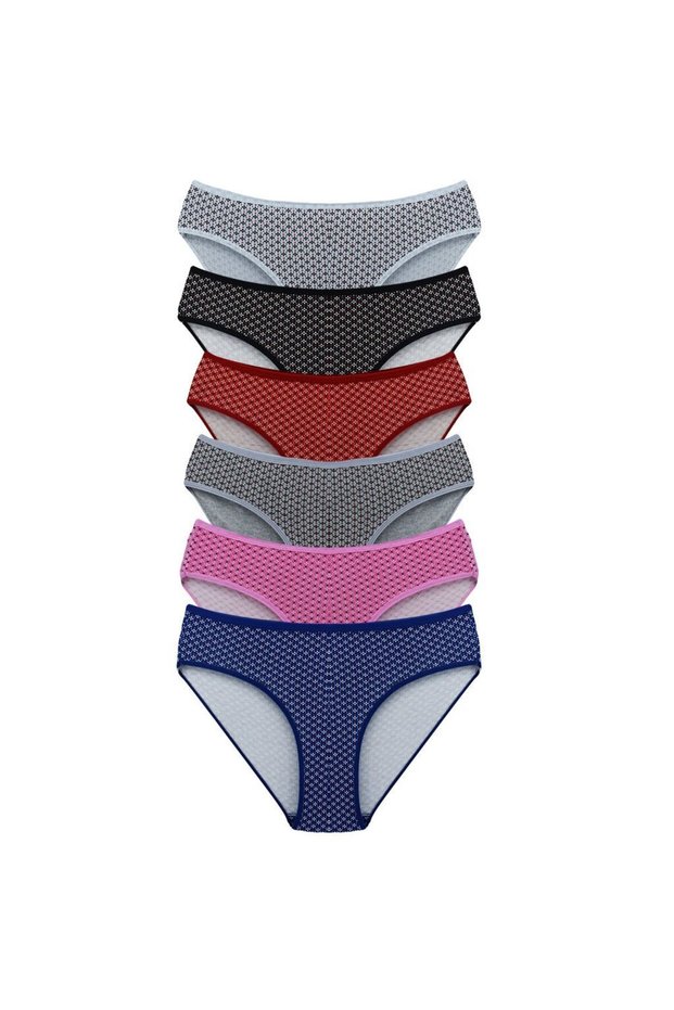 100% Cotton Passion Women's 12-Pack Tina Bikini Panties (0600)