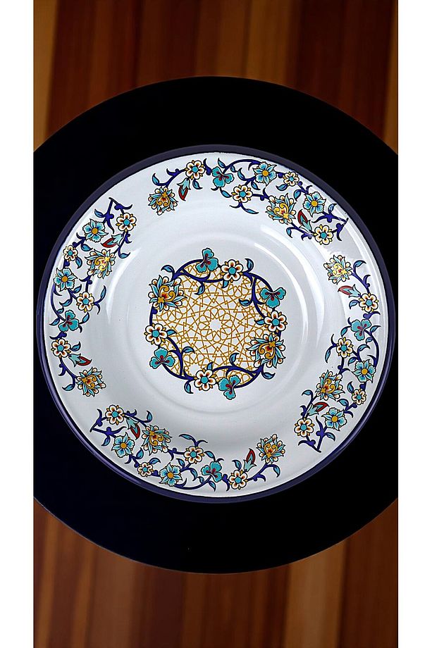 24 No Emaye Yemek Tabak, Servis, Yemek Kamp, Piknik, Çeyiz 24 Cm - 5