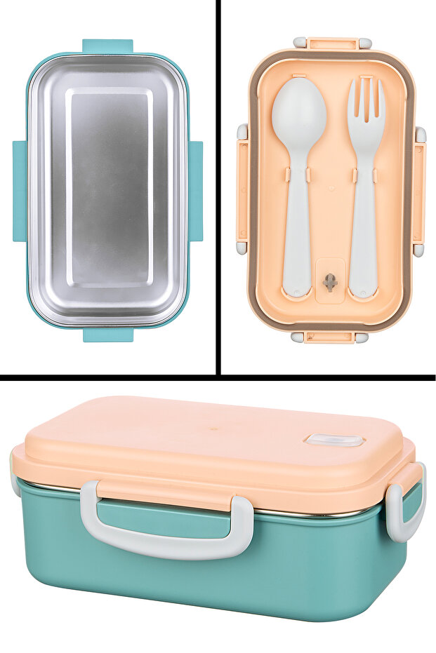 Aura Food Container 500 ml Stainless Steel Food Storage Container (21 X 13 X 8 cm)