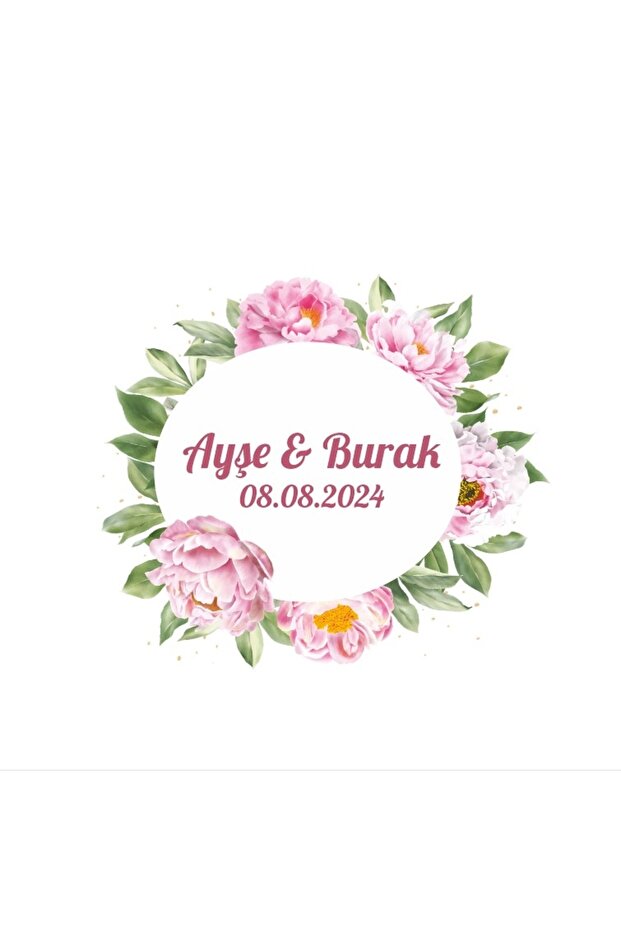 Black White Floral Diamond Frame Sticker Henna Engagement Wedding 3X3Cm Custom Sticker / 50Pcs Sticker