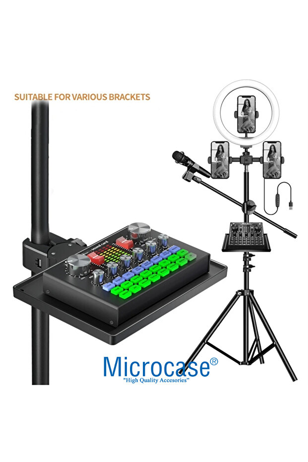 Tripodlara Monte Universal Sehpa Notebook Mikrofon Kitap vb Malzeme Rafı 228x168mm - AL5290 - 5