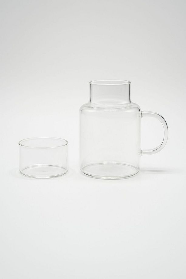 Borosilikat Cam Başucu Sürahi ve Bardak – 2'si 1 Arada Kapaklı Tasarım 600ml - 3
