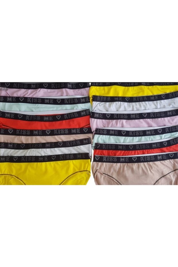 100% Cotton Passion Women's 12-Piece Asorti̇ Kleopatra Bikini Panties (0602)