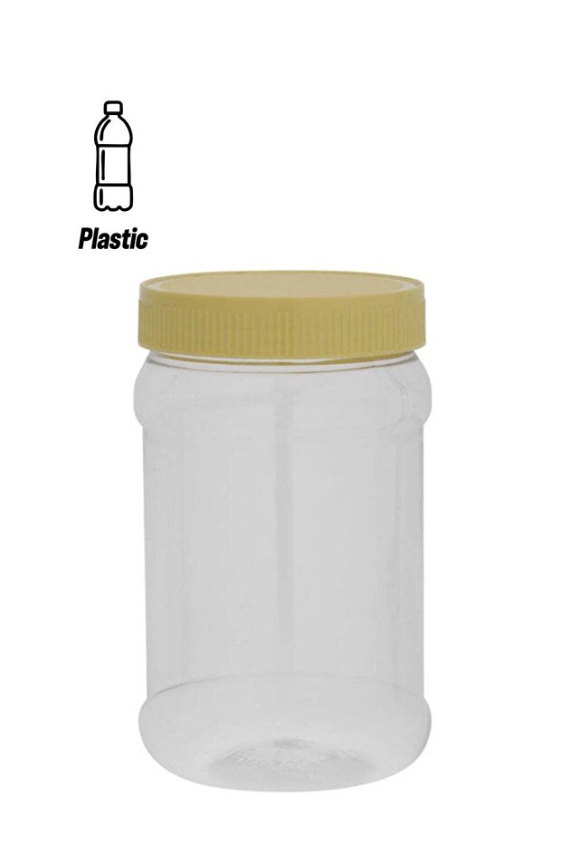 Royalford Round Air-Tight Pet Jar 500ml Plastic Container