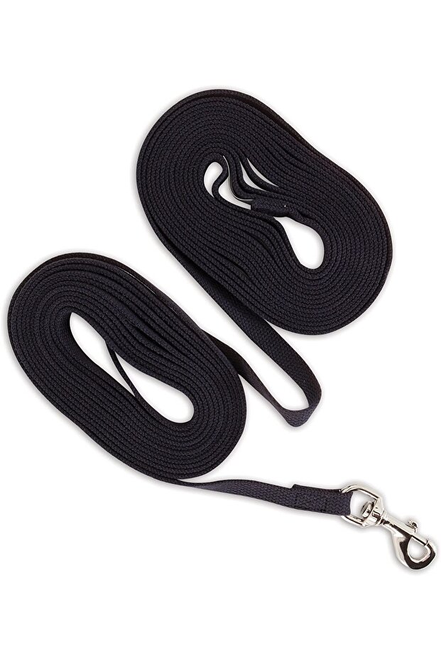 ASPEN PET COTTON TRAINING DOG LEAD 5/8in X 15in BLACK