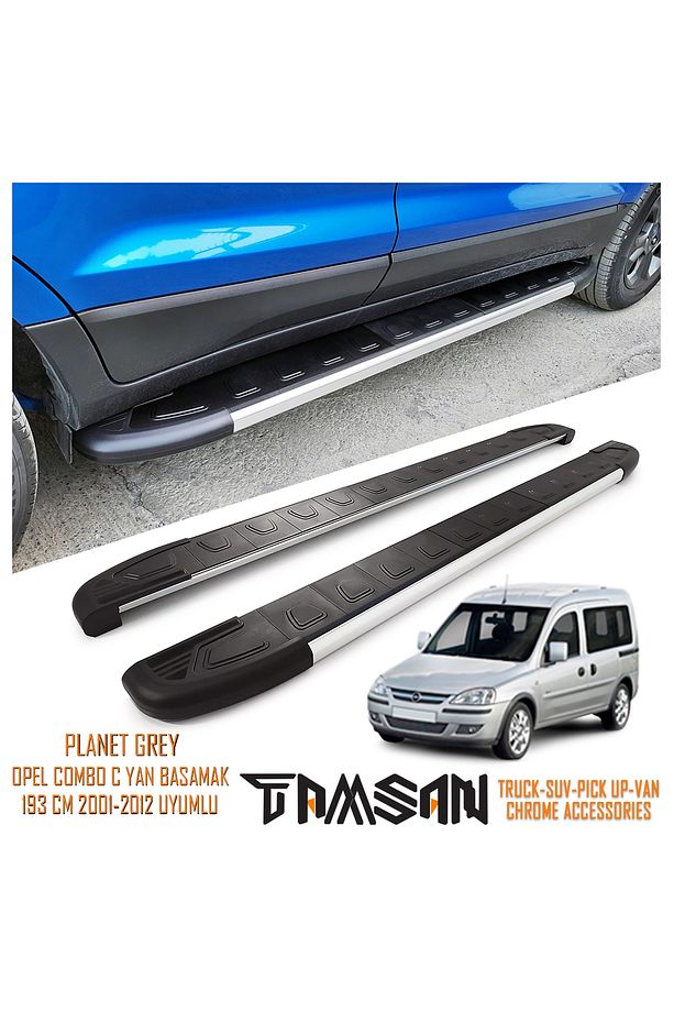 OPEL COMBO C PLANET MODEL YAN BASAMAK GRİ 193 CM 2001-2012 UYUMLU - 1