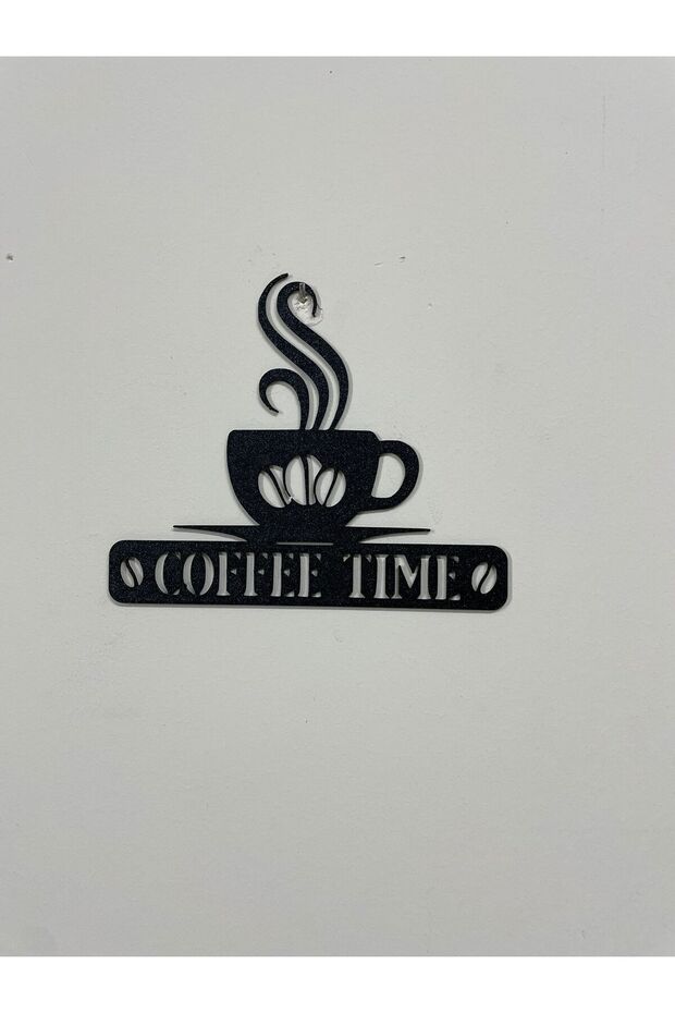 Coffee Time Yazılı Duvar Dekoru – 3D Baskı Mutfak & Kahve Alanı Süsü - 2