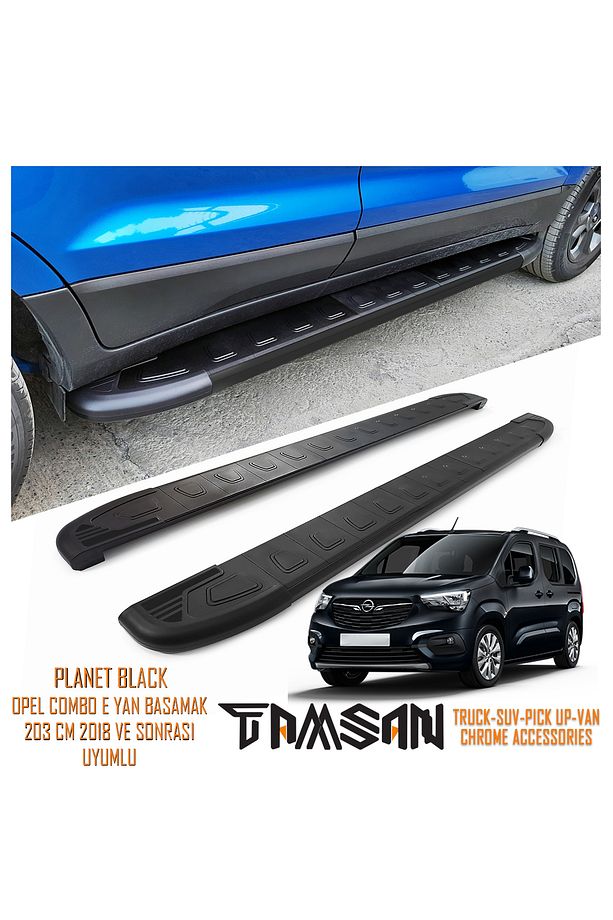 OPEL COMBO E PLANET MODEL YAN BASAMAK SİYAH 203 CM 2018 VE SONRASI UYUMLU - 1