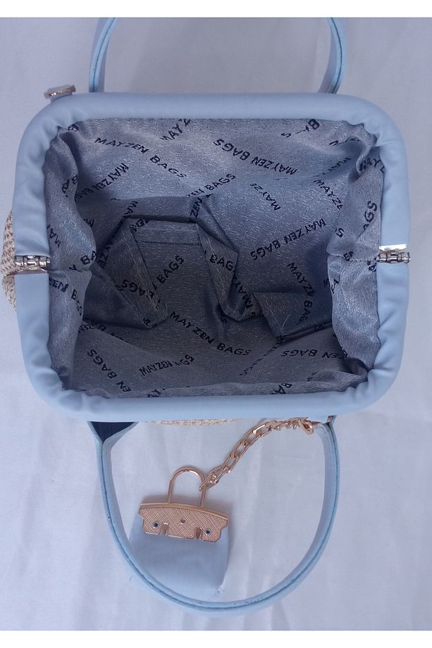 Hasır görünümlü ve çanta modelimiz en 23 cm boy 14 cm - 5