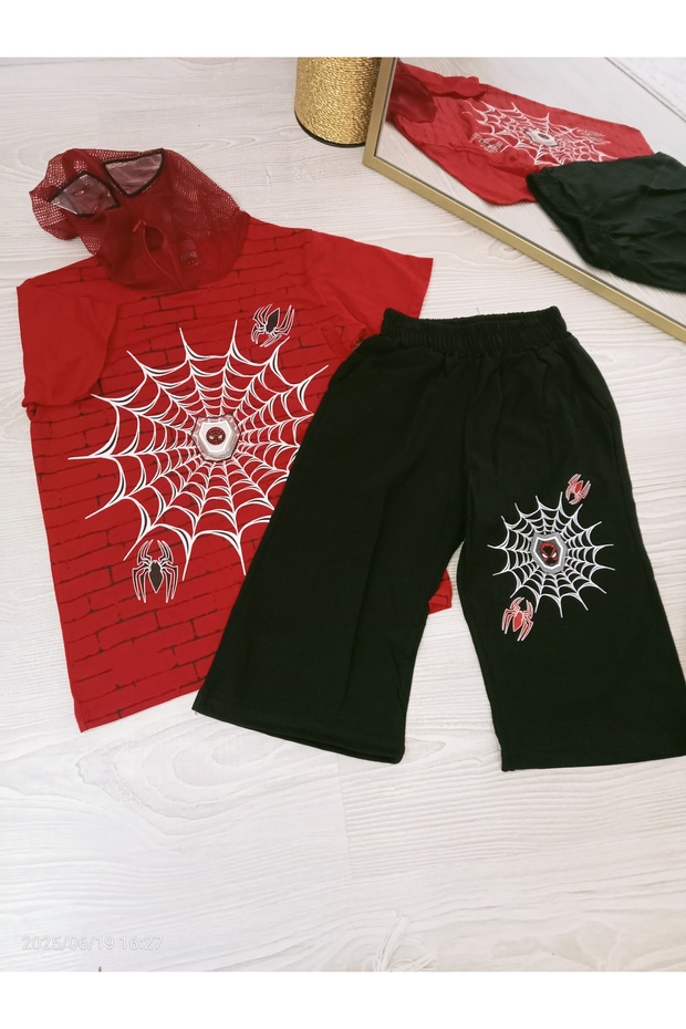Spider Web Printed Mesh Cap with Zipper - 3