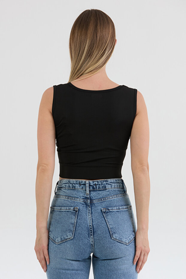 Basic V-Neck Crop Body - 4