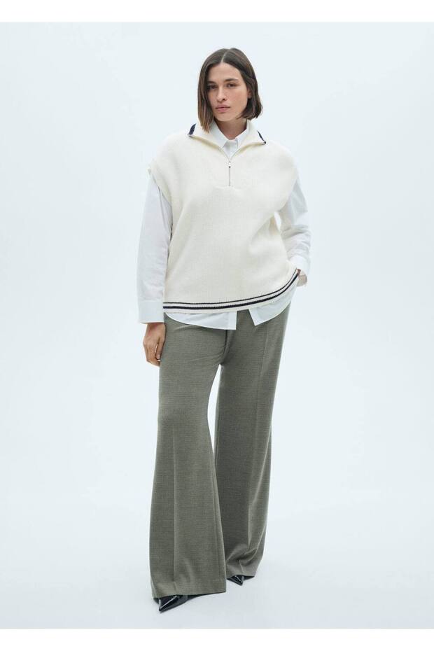 Triko fermuarlı yelek - 8