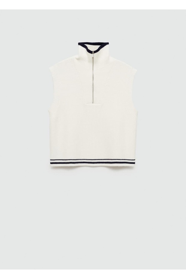 Triko fermuarlı yelek - 3