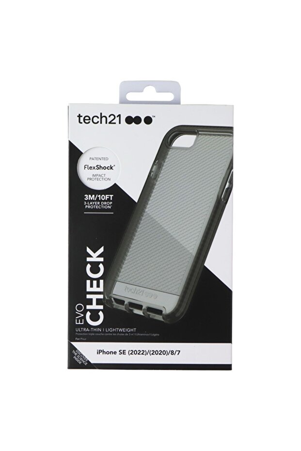 تك 21 كفر حماية ايفون 7 و 8 واس ي اسود شفاف - 1