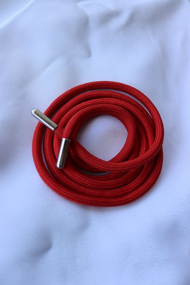 Eşofman Ve Sweatshirt Kapüşon Ipi 130 Cm Yuvarlak Bağcık Kırmızı,1 Adet - 4