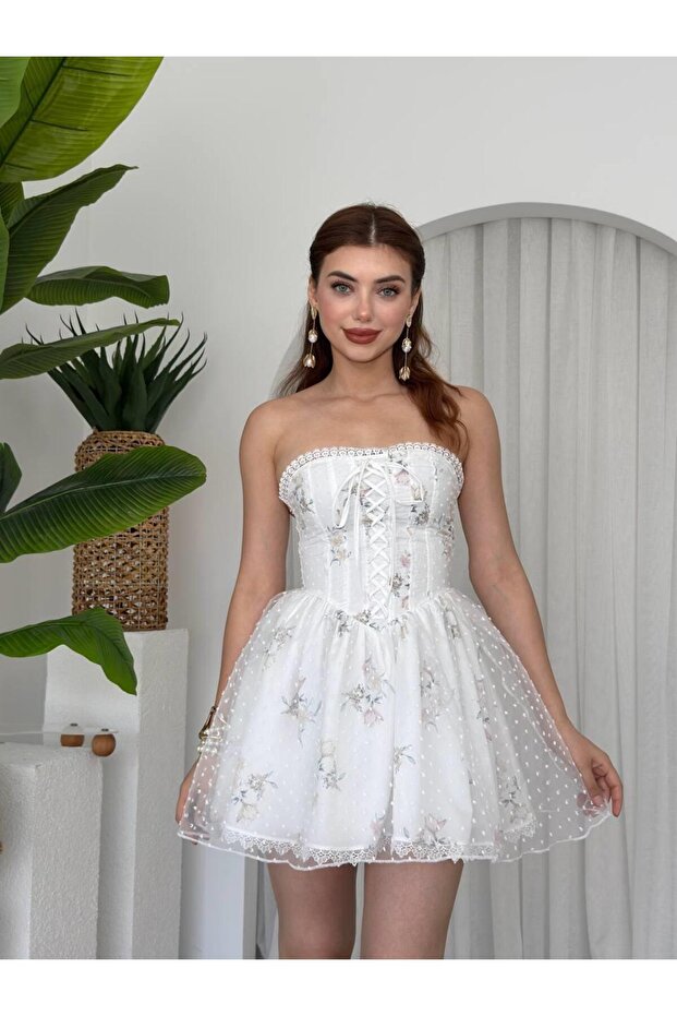 Neo Straplez Mini Elbise - 4