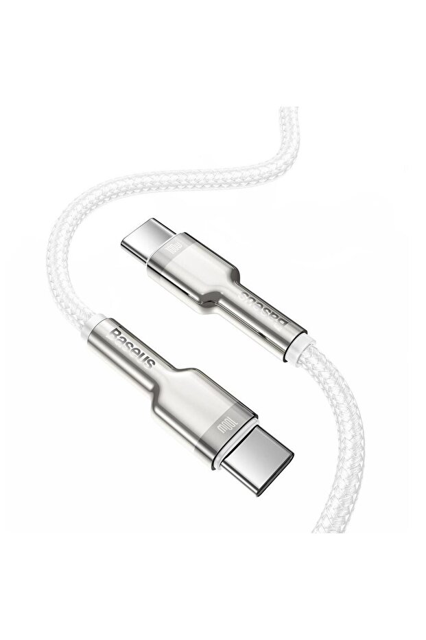 Data cable Baseus Coffee, USB-C - USB-C, 100W, 2m, White - 3