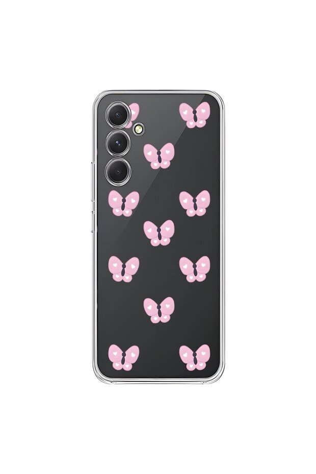 Samsung Galaxy A54 Compatible Transparent Case with Butterfly 1 Design