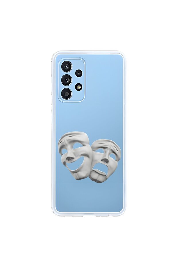 Samsung Galaxy A52 Compatible Transparent Case with Aesthetic Face 7 Design