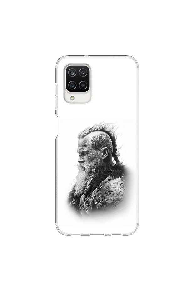 Samsung Galaxy A12 Compatible Transparent Case with Nordic 3 Design