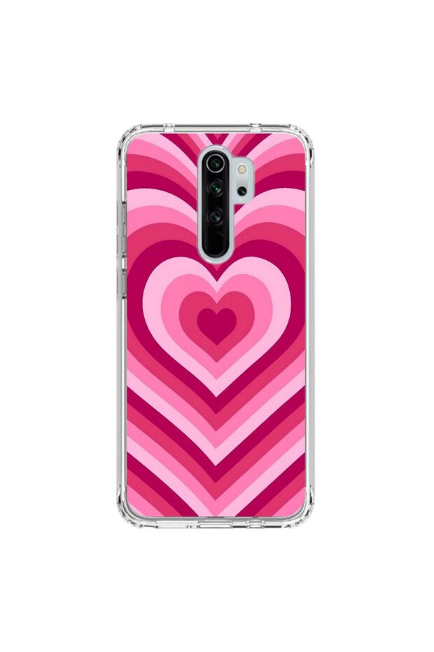Xiaomi Redmi Note 8 Pro Compatible Transparent Case with Heart 1 Design