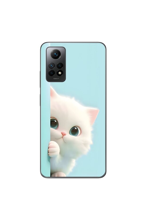 حافظة شفافة متوافقة مع هاتف Xiaomi Redmi Note 12 Pro مع تصميم قطة قطيفة 2