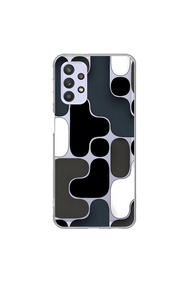 Samsung Galaxy A32 Compatible Transparent Case with Wallpaper 1 Design