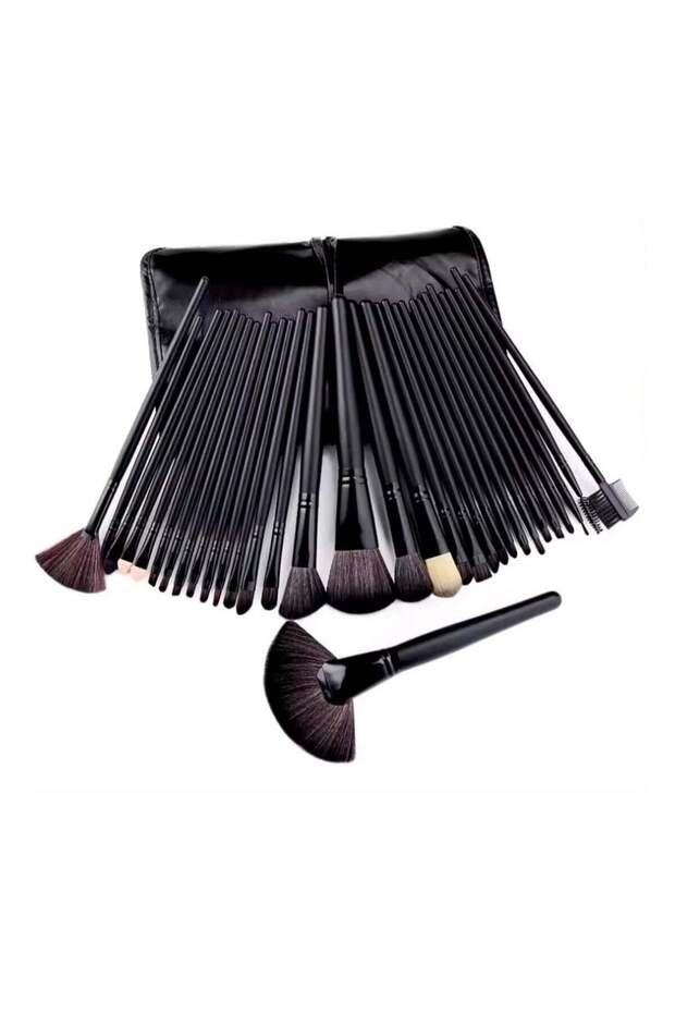 Deluxe Makeup Brush Set for Flawless Glamour Black