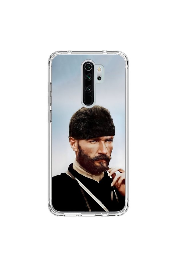 حافظة شفافة متوافقة مع هاتف Xiaomi Redmi Note 8 Pro مع تصميم أتاتورك 2