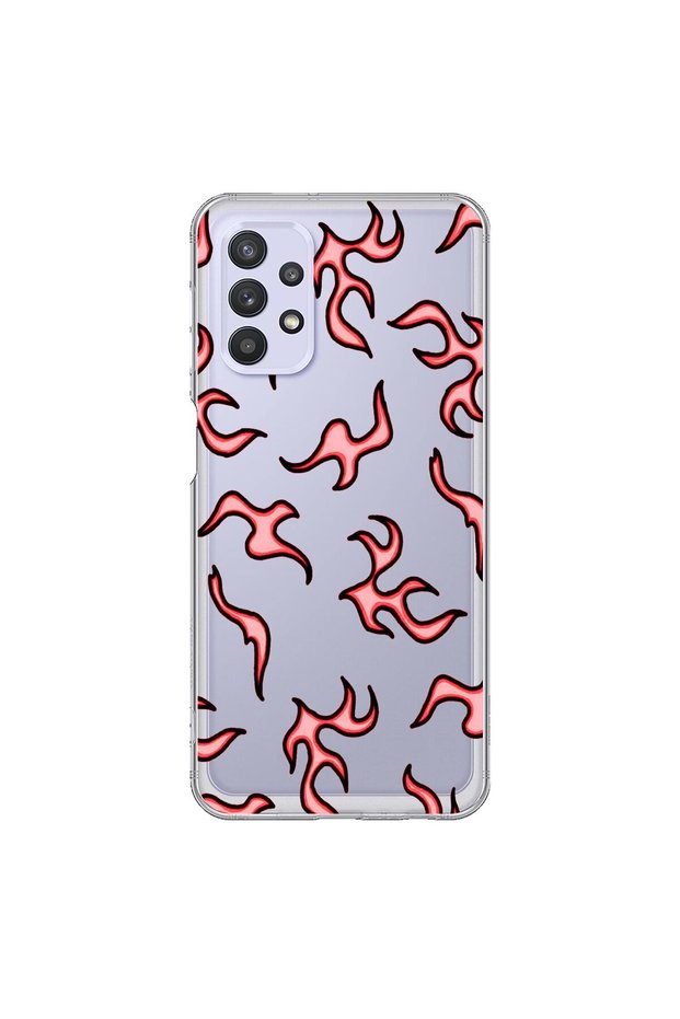 Samsung Galaxy A32 Compatible Transparent Case with Wallpaper 4 Designs