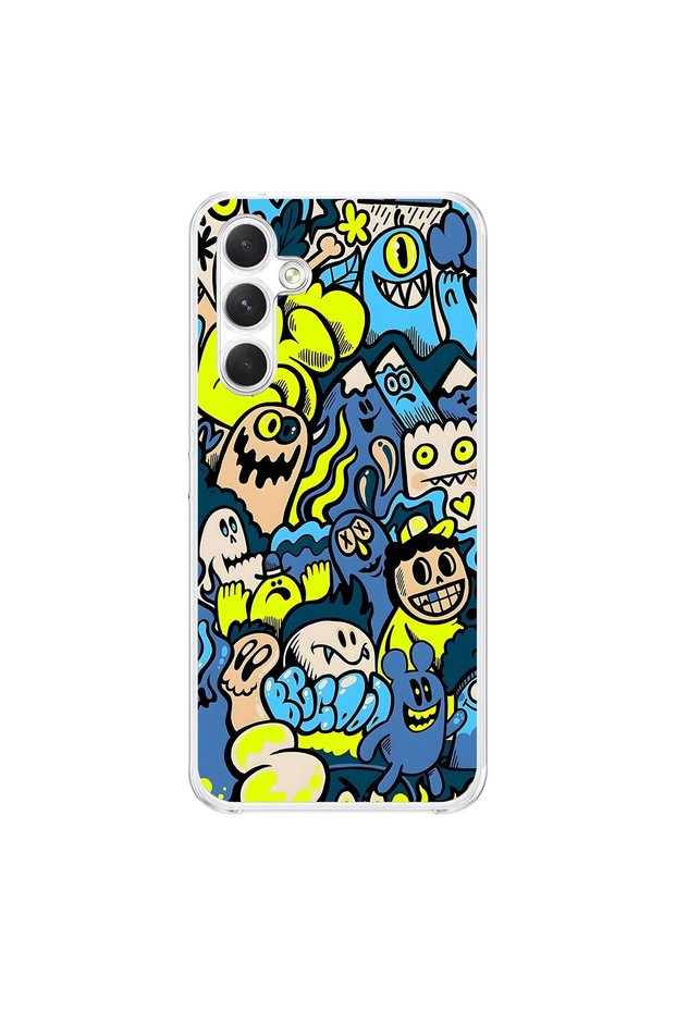 Samsung Galaxy A34 Compatible Transparent Case with Graffiti 11 Design