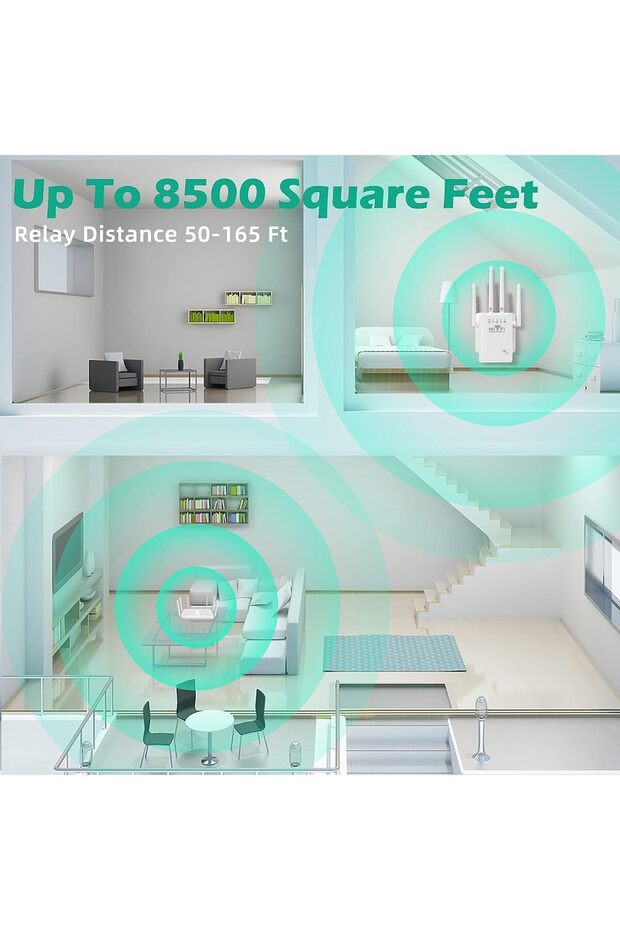 WiFi Extender, WiFi Extenders Signal Booster for Home Up to 5000 sq.ft and 40 Devices, WiFi Range Ex - 9