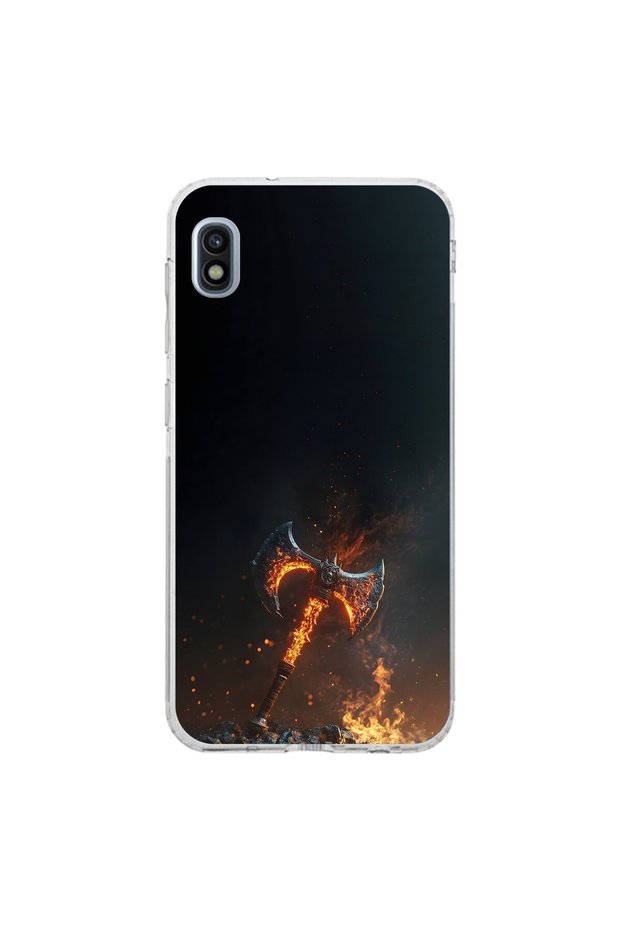 Samsung Galaxy A10 Compatible Transparent Case with Axe Design