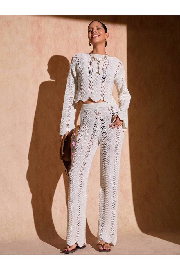 Thin Straw Textured Summer Suit