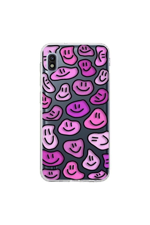 Samsung Galaxy A10 Compatible Transparent Case with Wallpaper 7 Designs