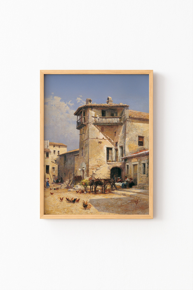 Anticoli Corrado Square - إطار خشبي منقوش