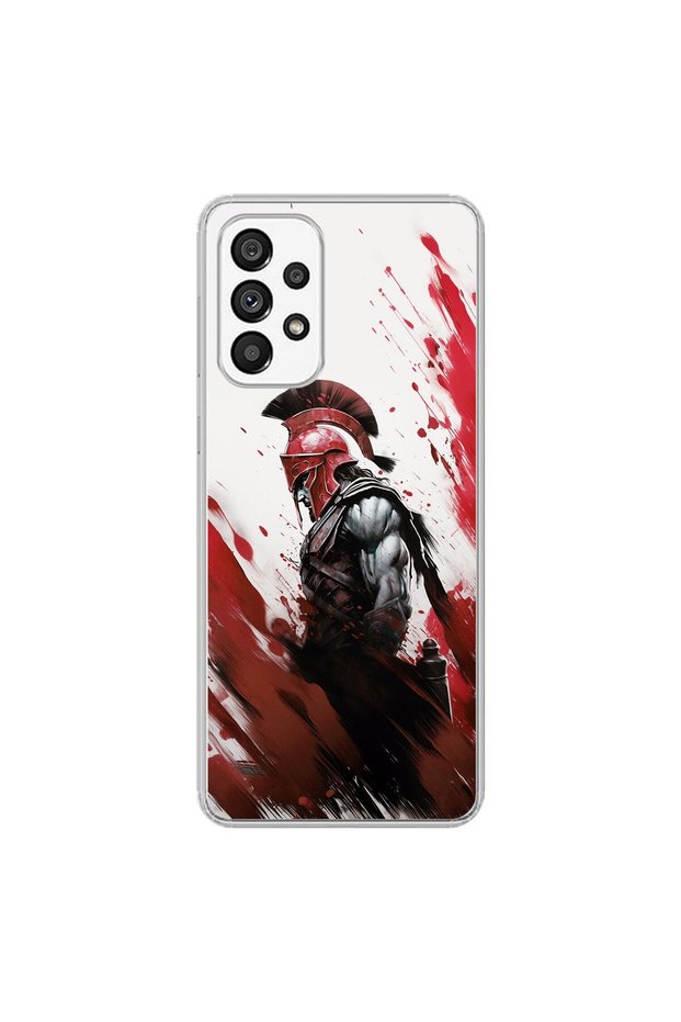 Samsung Galaxy A73 Compatible Transparent Case Spartan 1 Design