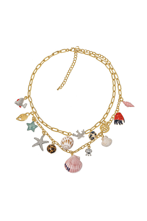 2li Charmlı Midye Kolye - 1