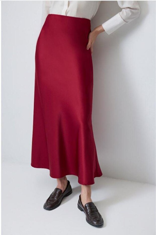 Basic Saten Etek Bordo - 3